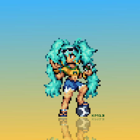 Brazilian Miku \n(Original design by @ErinArtista - Twitter)